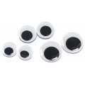 OCCHI PLASTICA ROTONDI MOBILI  MM/08 - PEZZI 100