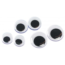 OCCHI PLASTICA ROTONDI MOBILI  MM/08 - PEZZI 100