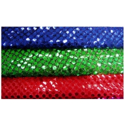 TESSUTO PAILLETTES LULU' CM. 100 - Poliestere 100%  diametro del pois 6 mm.