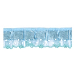 TIROLESE PLISSET IN RASO/ORGANZA CON POIS CM.3,5 - PEZZA MT.9,14