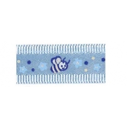 NASTRO RASO E ORGANZA CON APINE CM.1,5 - PEZZA  MT. 10