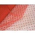 TULLE FLOCCATO POIS/ CUORICINI CM.150 - POLIAMMIDE 100%