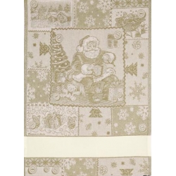 STROFINACCIO PANNA/LUREX CON FASCIA TELA AIDA CM.50x70