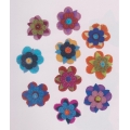 FIORI DI FELTRO CON SPILLA DI SICUREZZA - DIAMETRO 9 CM