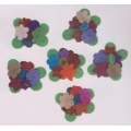 FIORI DI FELTRO CON SPILLA DI SICUREZZA - DIAMETRO 12 CM.