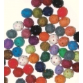 PALLINE DI FELTRO CON PERLINE MM.20 COLORI ASSORTITI