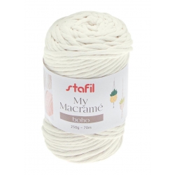 FILATO MACRAMÈ BOHO - 70% cotone riciclato 30% poliestere - CONF. 4 GOM.