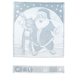 STROFINACCIO JACQ. NATALE CON FASCIA TELA AIDA CM.50x70 - 3 PEZZI