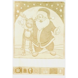 STROFINACCIO NATALE LUREX CON FASCIA TELA AIDA CM.50x70 - 3 PEZZI