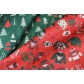 PANNO LENCI STAMPATO CHRISTMAS  CM.90 - 100% POLIESTERE