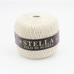SILKE - FILO SCOZIA STELLA - 25 ECRU' - CONFEZIONE 10 GOMITOLI x 100GR.