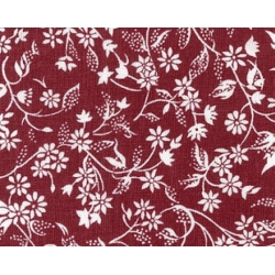 COTONE STAMPATO "FIORI e FOGLIE" CM. 150  - COTONE 100%