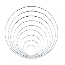 ANELLO DI METALLO BIANCO - CM.20