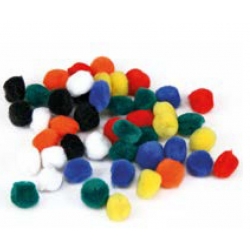 POMPONS MM/25 - COLORI ASSORTITI - BUSTA 125 PEZZI