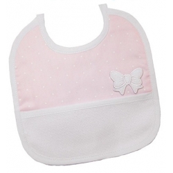 BAVETTA IN PIQUET POIS CM.19x 19 CONFEZ. 3 PEZZI