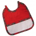 BAVETTA NATALE  IN PIQUET ROSSO CM.18,5x 18,5 CONFEZ. 3 PEZZI