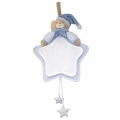 COCCARDA NASCITA STELLA CON ORSETTO E TELA  AIDA - cm56x28