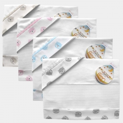 Coordinato da culla fantasia faccine orsetto - 1 Set da 3 Pz in scatola