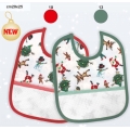 BAVETTA IN TESSUTO FANTASIA NATALE -  CONF. 2 PEZZI