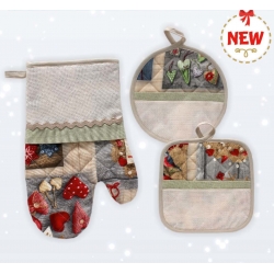 SET FORNO NATALE DA RICAMARE - CONF. 1 SET