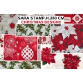 TESSUTO SARA NATALE -  COTONE/ POLIESTERE -  ALTEZZA  CM.280