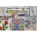 TESSUTO SARA STAMPATO -  COTONE/ POLIESTERE -  ALTEZZA  CM.280