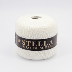 SILKE - FILO SCOZIA STELLA - 12 BIANCO - CONFEZIONE 10 GOMITOLI x 100GR.
