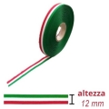 NASTRO TRICOLORE MM/ 12 - ROTOLO x 25 METRI