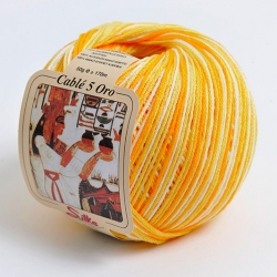 SILKE - CABLE' ORO FANTASIA - 100% COTONE - UNITA' DI VENDITA GR.500